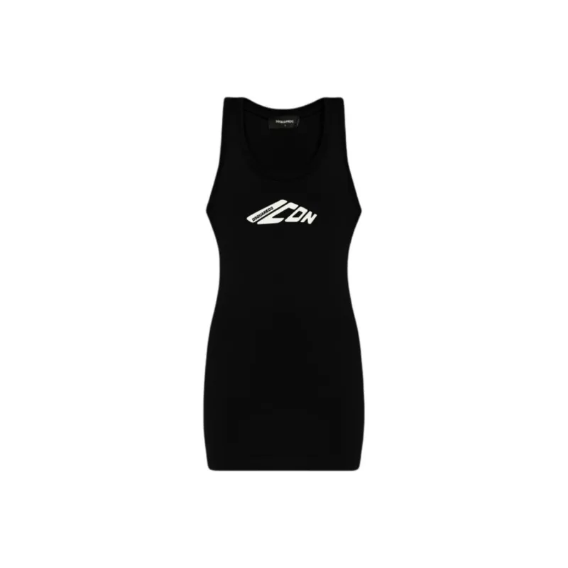 DSQUARED 2 Icon Printed Sleeveless Mini Dress-0