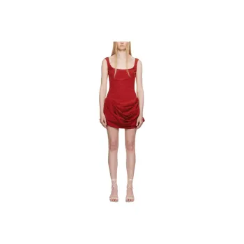 Magda Butrym Round neck Ruched Mini Dress