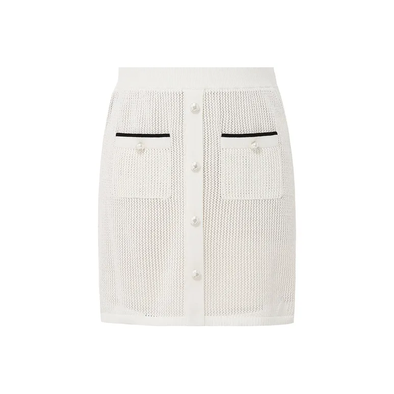 D'zzit Casual Short Skirts Women's White-0