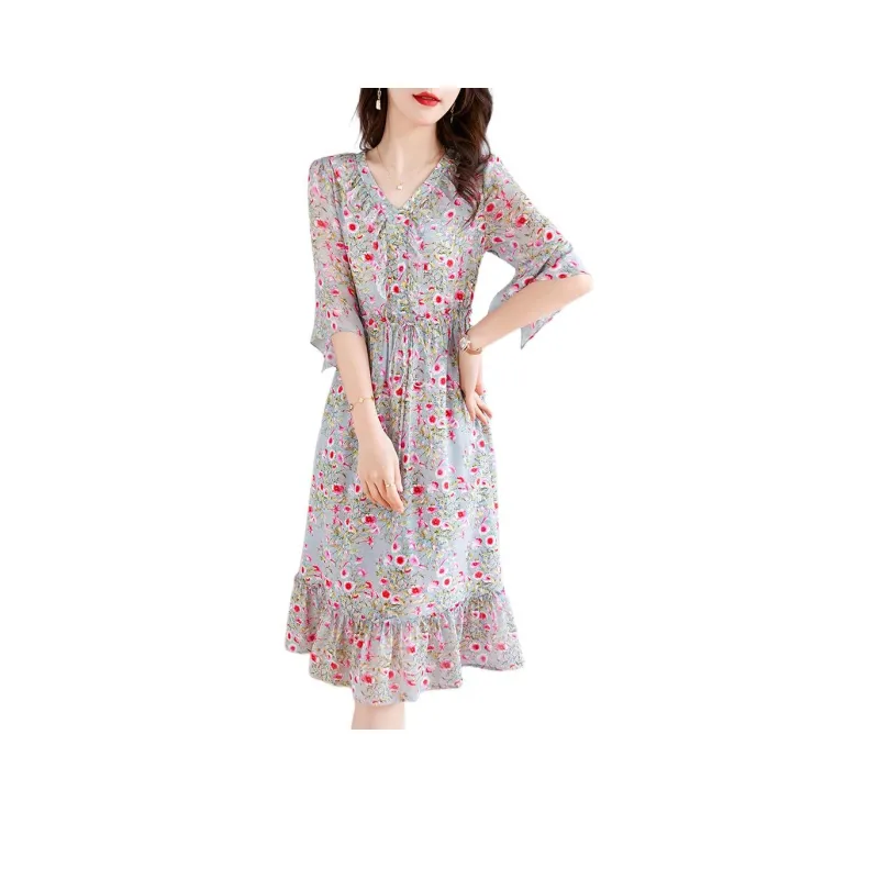 Ink Beauty Short Sleeved Dress Women's Multicolor-0