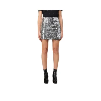 MSGM Casual Short Skirts Women's Silver