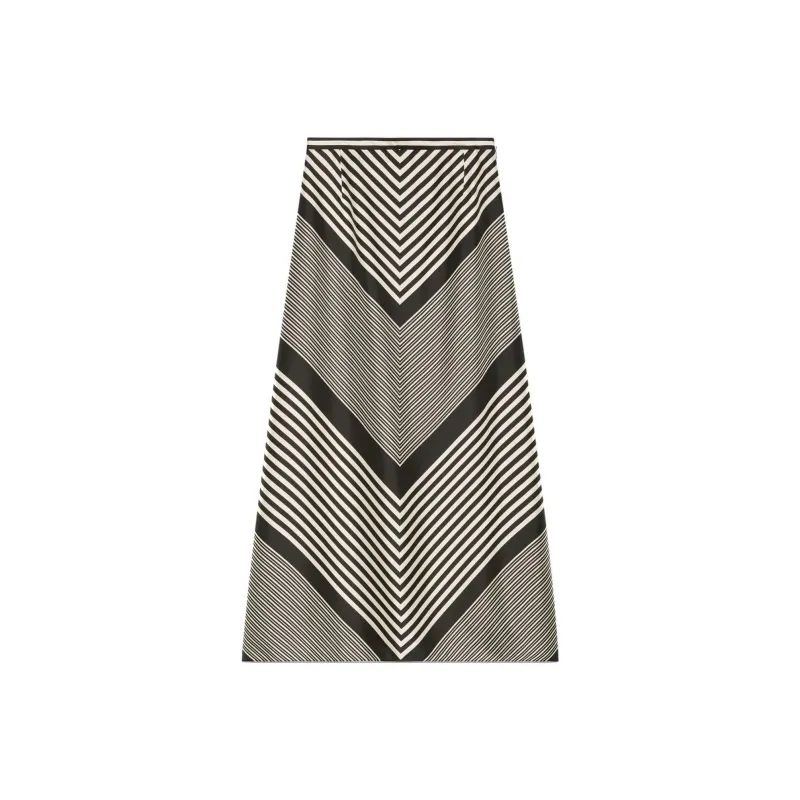 GUCCI Diagonal Stripe Print A line Skirt-0