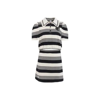 JESSYLINE Skirt Set Women's Black & Beige
