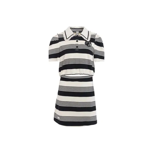 JESSYLINE Skirt Set Women's Black & Beige