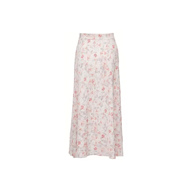 ONLY SS23 Casual Long Skirts Women's Watercolor Small Flower-0