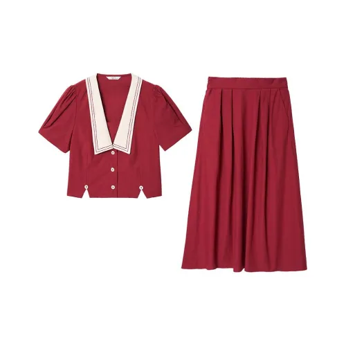 ZIHAN Two Piece Skirt Sets Women's