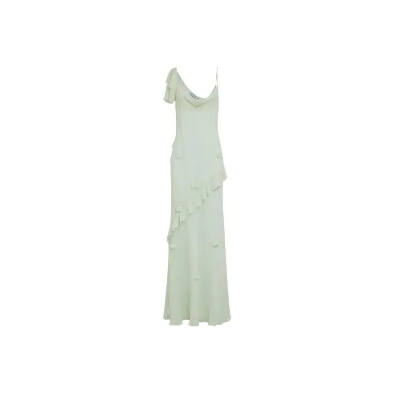Self portrait Floral appliqué Georgette Maxi Dress-0