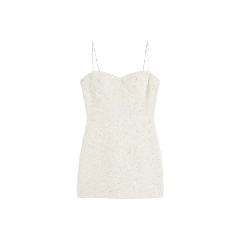 Bebe SS24 Slip Dress Women's Ecru-0