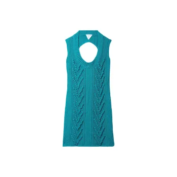 Bottega Veneta Sleeveless Dress Women's Lake Blue