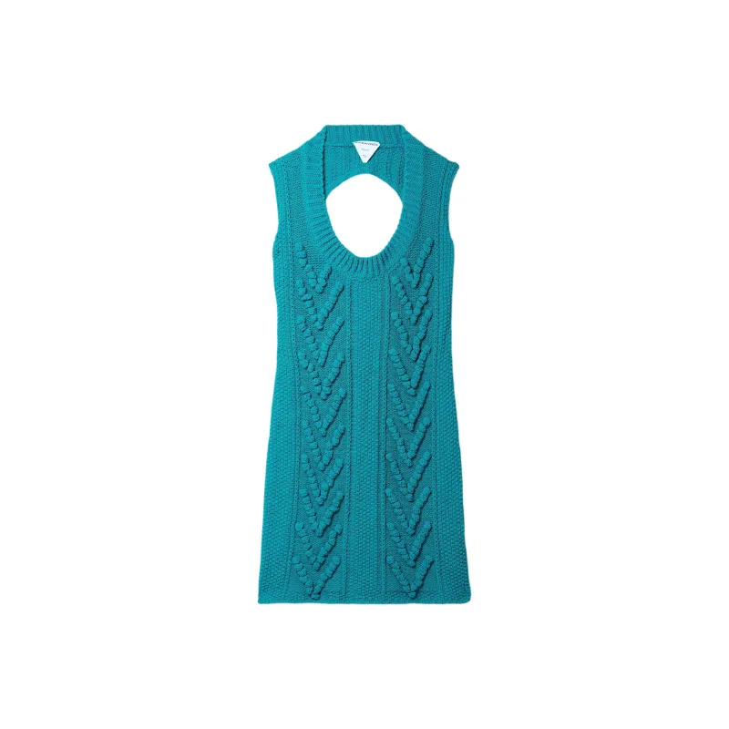 Bottega Veneta Sleeveless Dress Women's Lake Blue-0