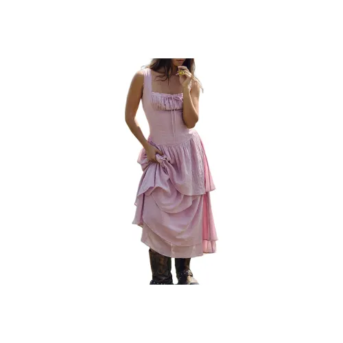 FREE PEOPLE In My Dreams Midi Slip Dresses Women's Dawn Mauve/Fuchsia
