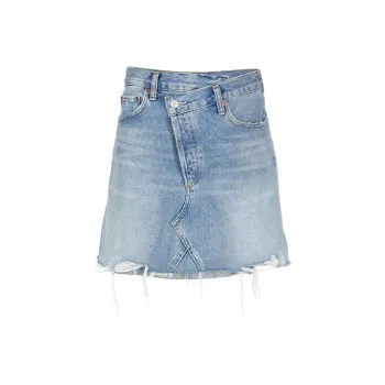 AGOLDE Denim Short Skirts Women's Blue