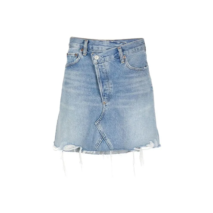 AGOLDE Denim Short Skirts Women's Blue-0