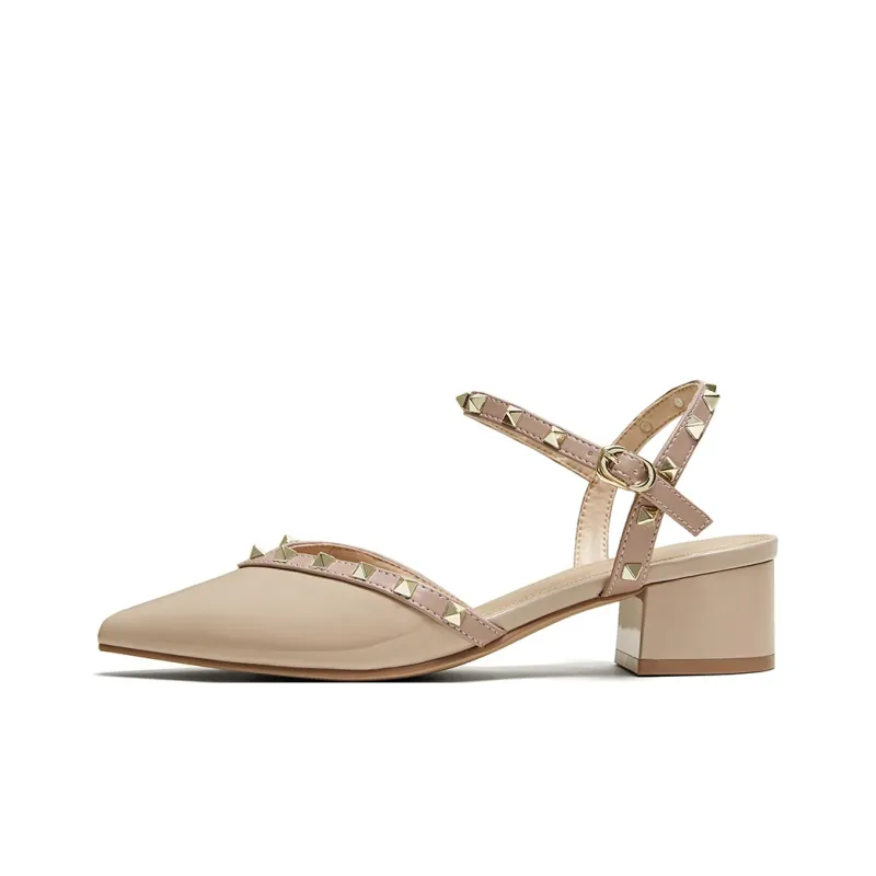 PT'SON Chunky Heel High Heels Women's-4