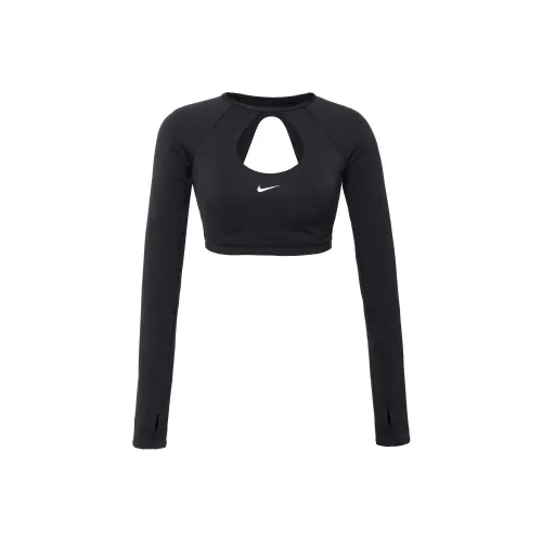 Nike Women's Long Sleeve Crop Top Black