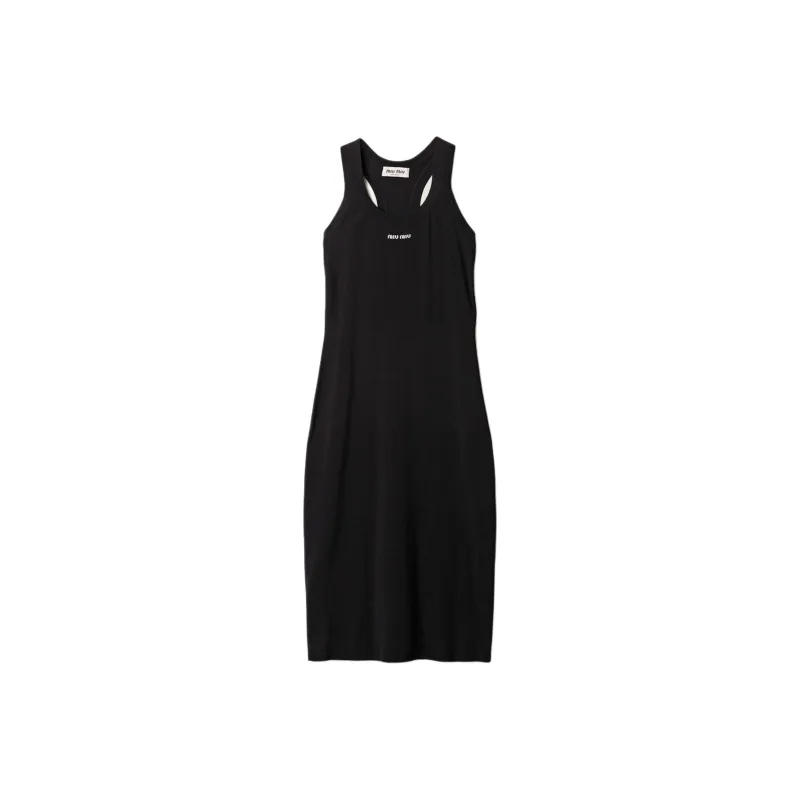 MIU MIU Sleeveless Dress Women's Black-0