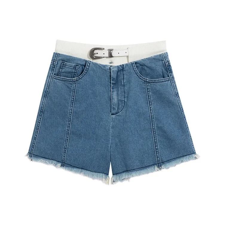 Ouyang Denim Shorts Women's Blue-0