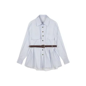 Mu Qingqing Long Sleeved Dresses Women's Shirt Dress