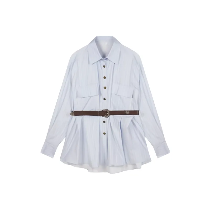 Mu Qingqing Long Sleeved Dresses Women's Shirt Dress-0