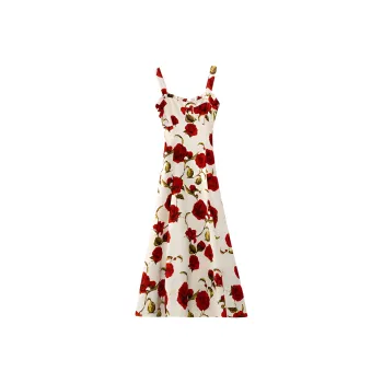 PLANE DRIFT Slip Dress Women's Red