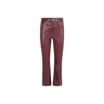 FRAME Leather Cropped Trousers