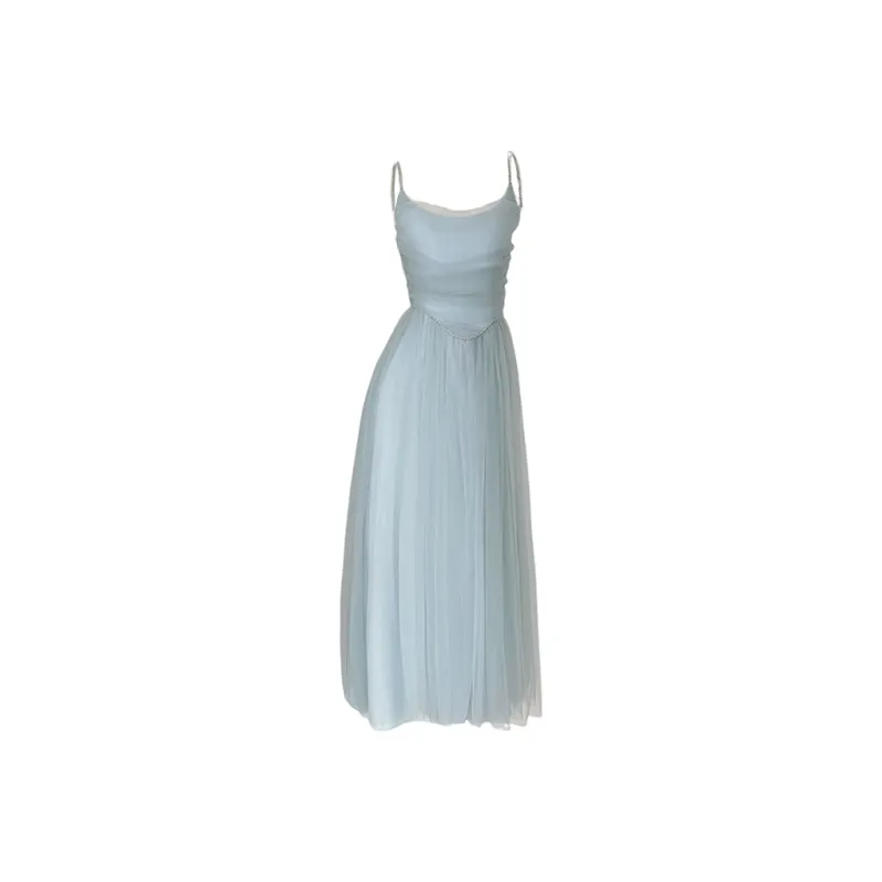 QYPRF Slip Dress Women's Light Blue-0