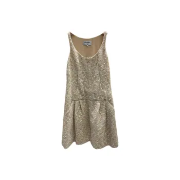 CHANEL Sleeveless Dress Women's Beige