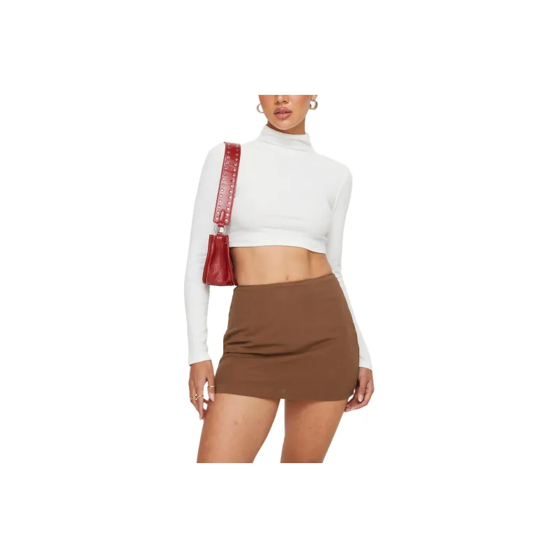PRINCESS POLLY CARALIIA MINI SKIRT Casual Short Skirts Women's BROWN/Brown-0