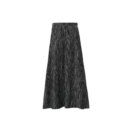 MEIYANG Casual Long Skirts Women's Zebra estampill