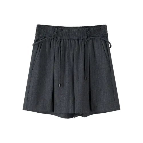 NancyCavally Casual Shorts Women's Gray