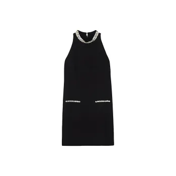 Sandro Crystal embellished Shift Mini Dress