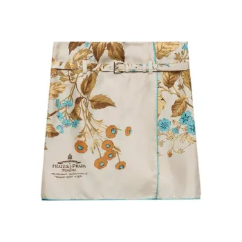 PRADA Floral print Silk Skirt