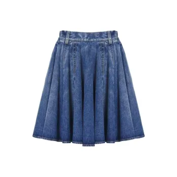 Alaia Denim Short Skirts Women's Blue