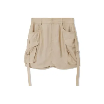 COVERINS Casual Short Skirts Women's Champagne Gold