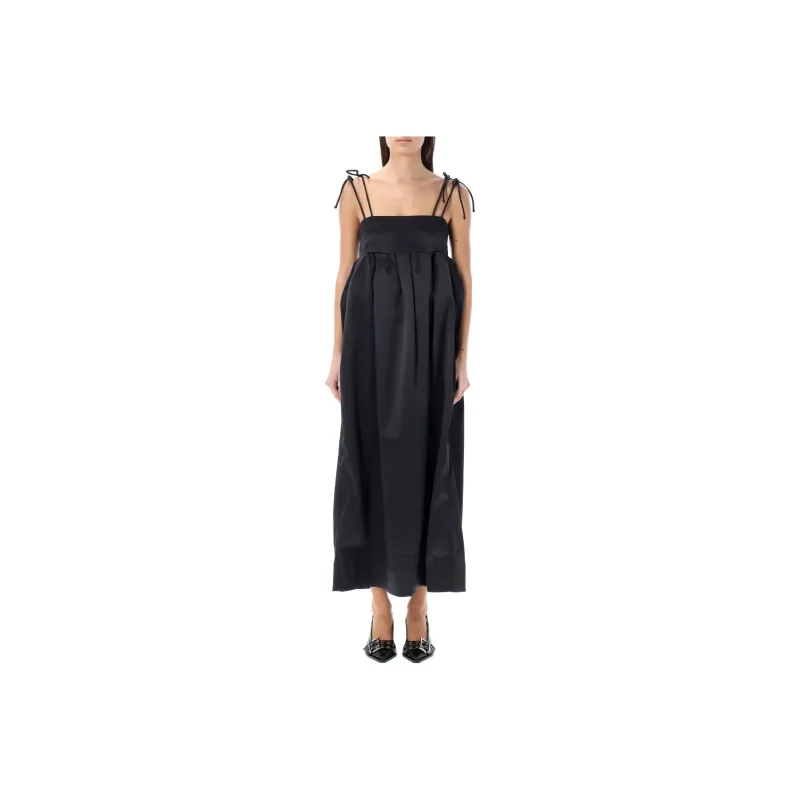 GANNI Satin Slip Dress-0