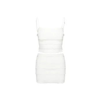 PRINCESS POLLY WAYLON RUFFLE SET Skirt Set Women's White/White