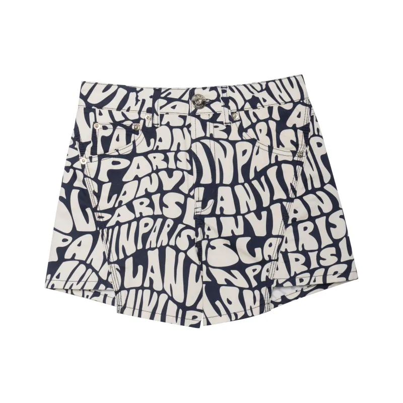 Lanvin SS21 Denim Shorts Women's Marine Blue-0