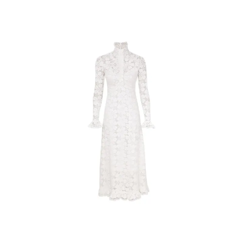 Zimmermann SS25 Spring Collection Long Sleeved Dresses Women's White-0