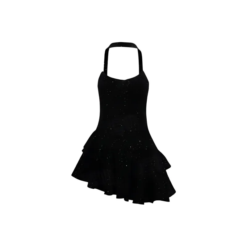 DOSOHEB Sleeveless Dress Women's Black-0
