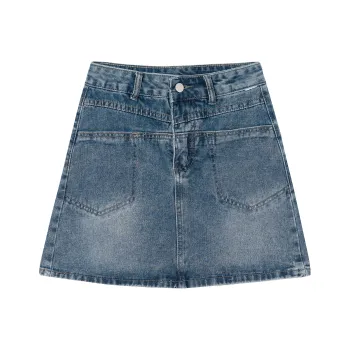 QYPRF Denim Short Skirts Women's Blue