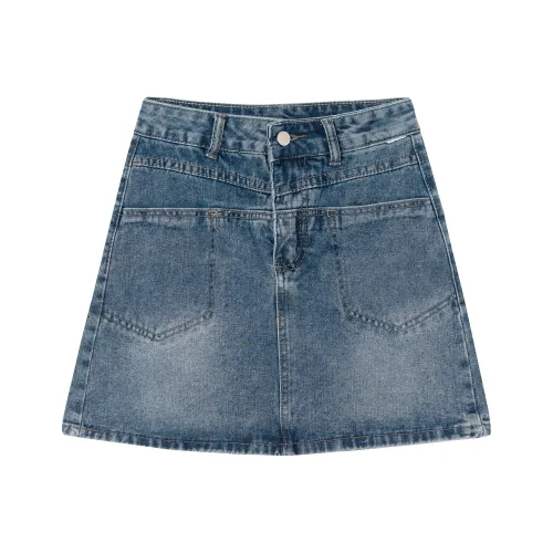 QYPRF Denim Short Skirts Women's Blue