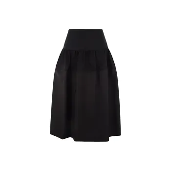 JIL SANDER High Waist A Line Tiered Skirt