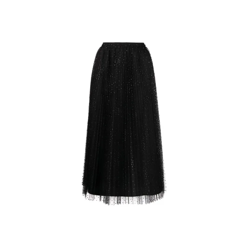 RED VALENTINO Casual Long Skirts Women's Black-0