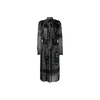 Sacai Bandana-print Crepe Midi Dress