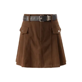 Unifree Casual Short Skirts Women's Dark Coffee