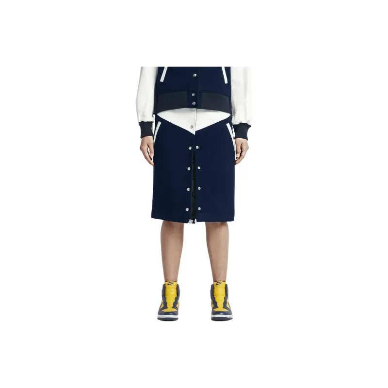 Nike Casual Long Skirts Women's Blue-0