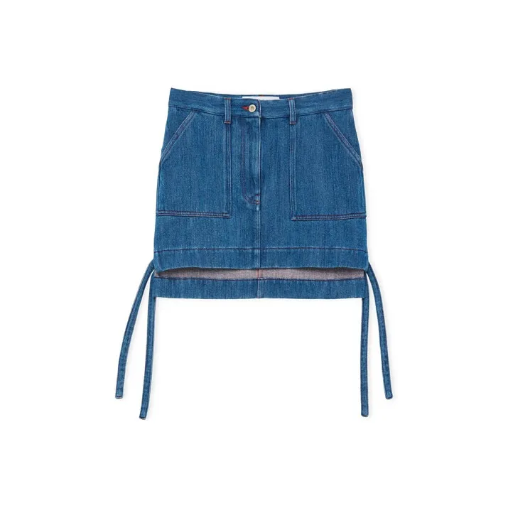 LOEWE Denim Short Skirts Women's Blue-0