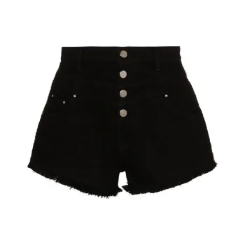 AMIRI Denim High Waisted Track Shorts 'Black'