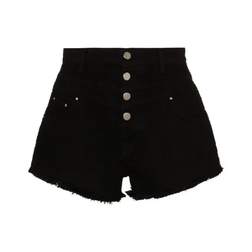 AMIRI Denim High Waisted Track Shorts 'Black'