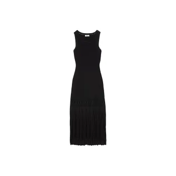 Sandro Fringed Knit Dress